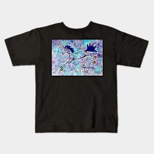 Rise Higher. Original Unicorn Watercolor Illustration. Kids T-Shirt